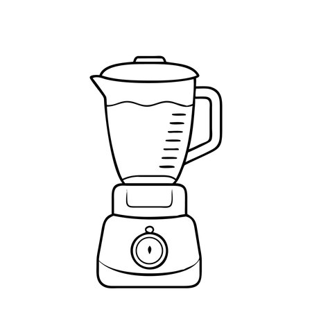 Blender icon. Outline illustration of blender vector icon for webのイラスト素材