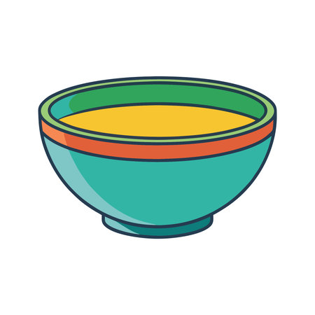 bowl with soup icon over white background. colorful design. vector illustrationのイラスト素材