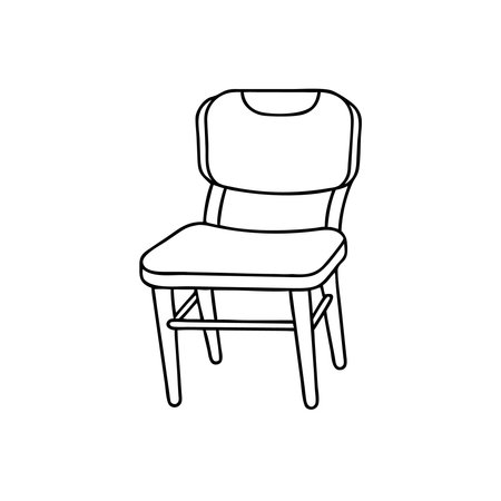 Chair icon. Outline illustration of chair vector icon for web design isolated on white backgroundのイラスト素材