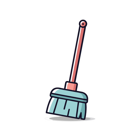 cleaning brush doodle icon, Cleaning service vector illustrationのイラスト素材