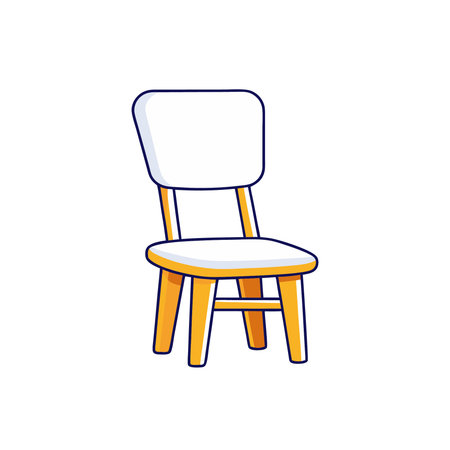 chair furniture icon over white background. colorful desing. vector illustrationのイラスト素材