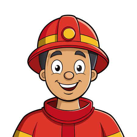Fireman cartoon design, vector illustration design.のイラスト素材