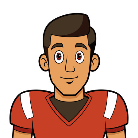 american football player design, vector illustration eps10 graphic.のイラスト素材