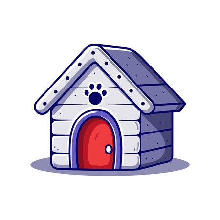 Dog house icon. Cartoon illustration of dog house vector icon for web designのイラスト素材