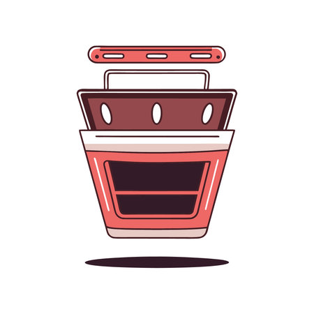 Laundry basket icon. Flat color design. Vector illustration.のイラスト素材