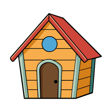 Dog house icon. Animal cartoon and nature theme. Isolated design. Vector illustrationのイラスト素材