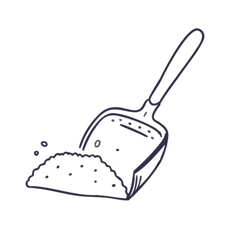 Red dustpan icon. Cartoon illustration of red dustpan icon for web designのイラスト素材