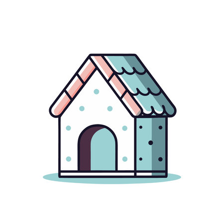 cute house icon over white background. colorful design. vector illustrationのイラスト素材