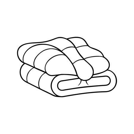 Double bed icon. Cartoon illustration of double bed vector icon for web designのイラスト素材