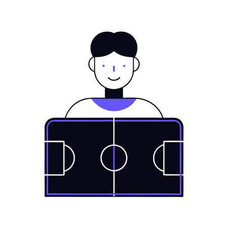 Soccer player icon. Flat illustration of soccer player icon for web designのイラスト素材
