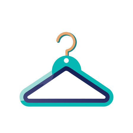 Clothes hanger icon. Flat color design. Vector illustration.のイラスト素材