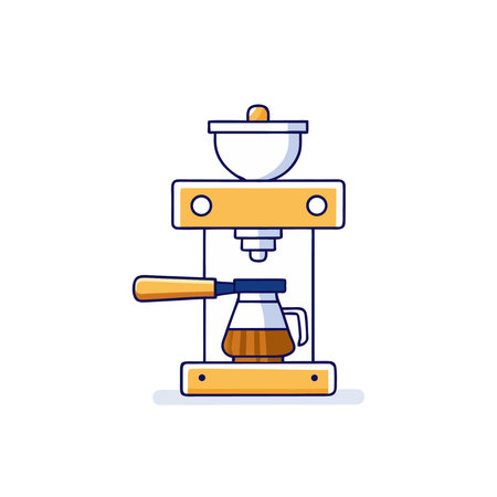 Coffee machine. Flat style vector illustration on white background.のイラスト素材