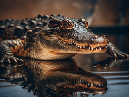 American alligator in water