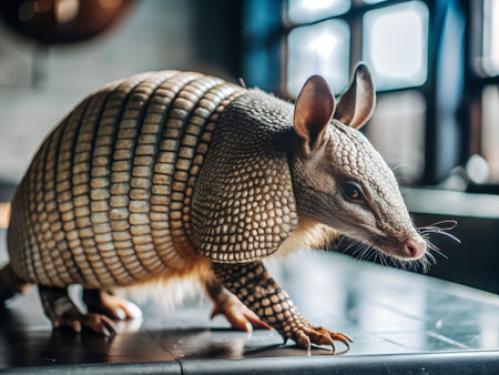 Armadillo is a species of armadillo native to South America.の写真素材