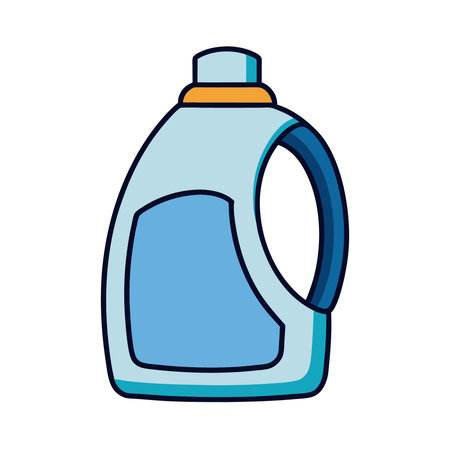 detergent bottle icon image vector illustration design blue and yellowのイラスト素材