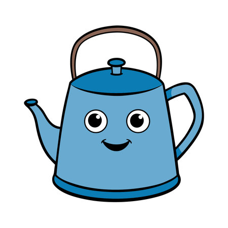 kawaii teapot kawaii character vector illustration designのイラスト素材