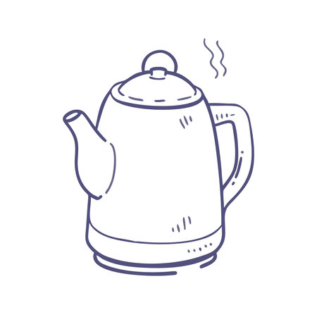 Teapot icon. Vector illustration of a teapot.のイラスト素材
