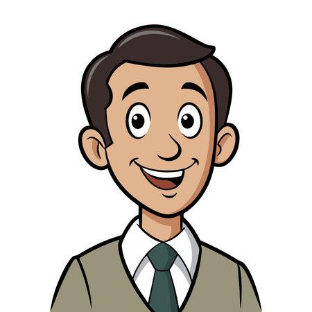 businessman cartoon icon over white background. colorful design. vector illustrationのイラスト素材