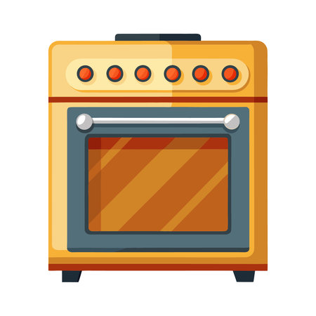 Kitchen stove icon. Flat illustration of kitchen stove vector icon for web designのイラスト素材