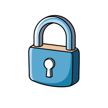 padlock icon over white background. cyber security concept. colorful design. vector illustrationのイラスト素材
