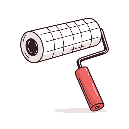 Paint roller vector illustration. Isolated on a white background.のイラスト素材