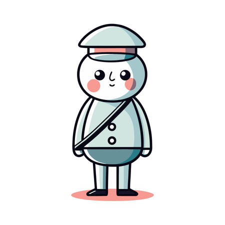 Cute chef character vector illustration design. Cute chef character design.のイラスト素材