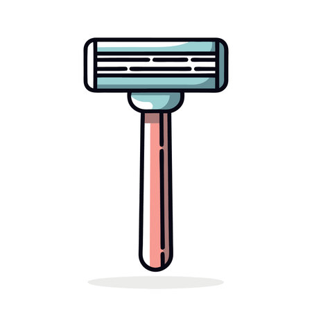 Shaving razor icon. Flat vector illustration of shaving razor icon.のイラスト素材