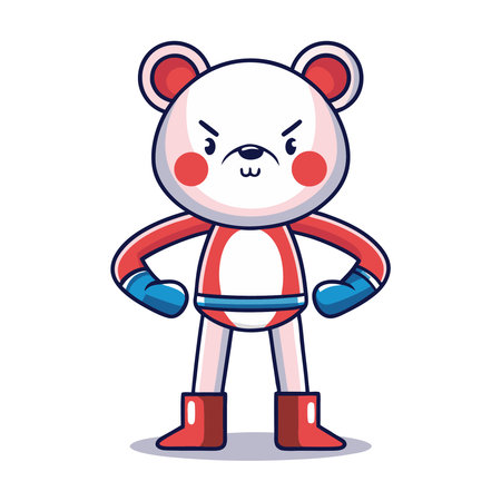 Panda bear cartoon character. Cute and colorful vector illustration.のイラスト素材