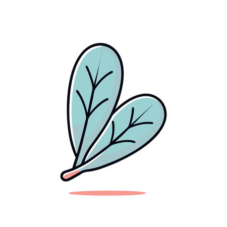 Leaf icon. Vector illustration in flat style. Isolated on white background.のイラスト素材