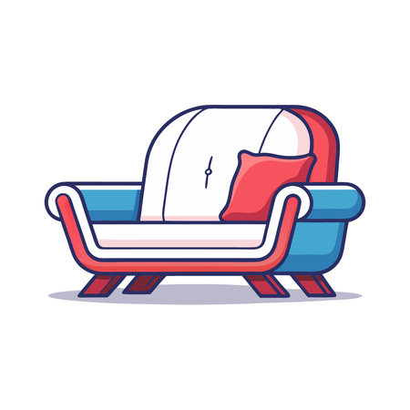 Sleeping bag icon. Cartoon illustration of sleeping bag vector icon for web designのイラスト素材