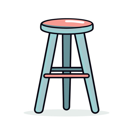 Bar stool icon. Furniture interior and home theme. Isolated design. Vector illustration