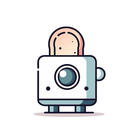 Vintage camera icon. Flat illustration of vintage camera icon for web designのイラスト素材