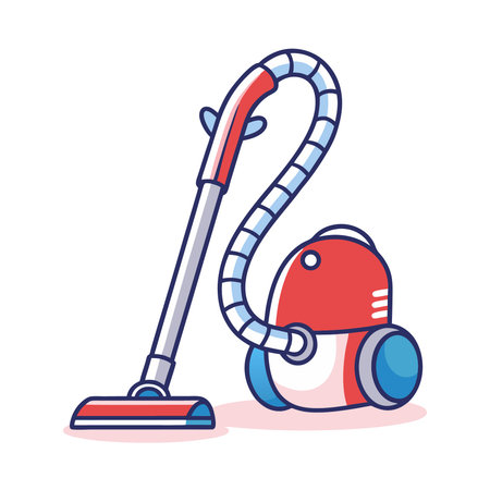 Vacuum cleaner icon. Flat illustration of vacuum cleaner vector icon for webのイラスト素材