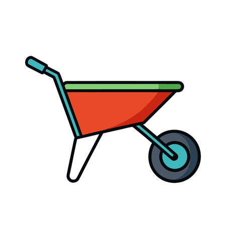 wheelbarrow construction tool isolated icon vector illustration design vector illustration designのイラスト素材