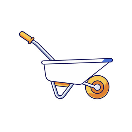wheelbarrow icon over white background, vector illustration. colorful design.のイラスト素材