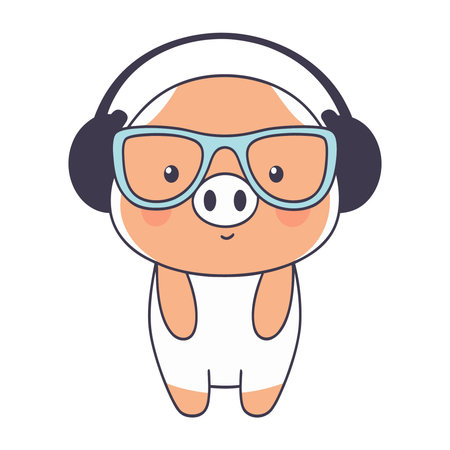 cute piggy cartoon vector illustration graphic design vector illustration graphic designのイラスト素材