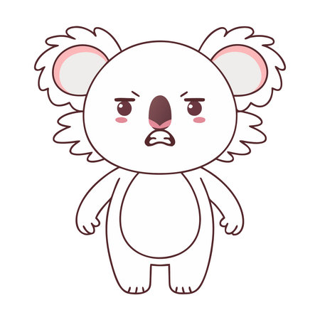cute koala animal kawaii character icon vector illustration designのイラスト素材