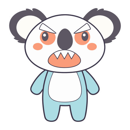 cute koala cartoon kawaii character vector illustration designiconのイラスト素材