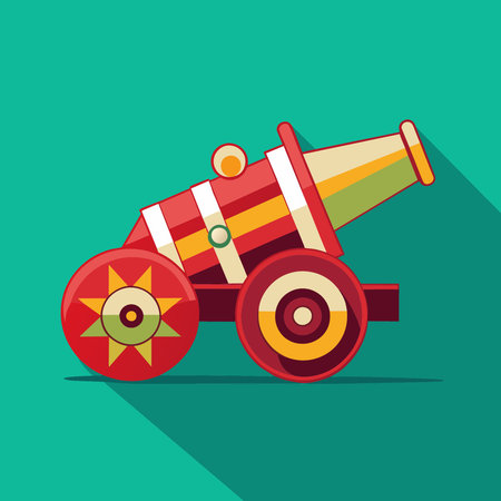 Cannon icon. Flat illustration of cannon vector icon for web designのイラスト素材