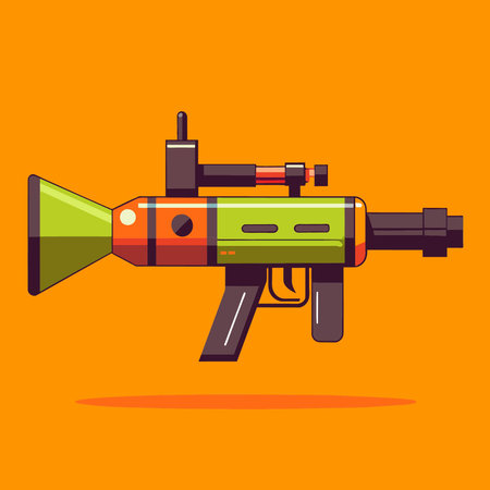 Cartoon gun icon. Flat illustration of cartoon gun icon for web designのイラスト素材