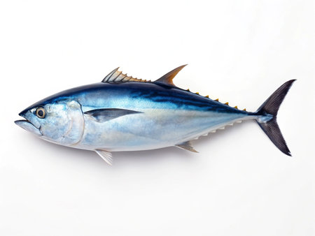 Tuna fish isolated on white background. Fish on white background.の写真素材
