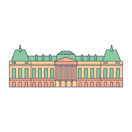 United states parliament building cartoon vector illustration graphic design vector illustration graphic designのイラスト素材
