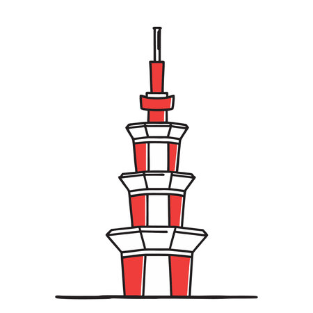 Kuala Lumpur Tower, Malaysia.のイラスト素材