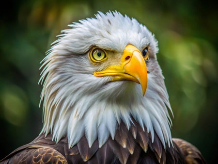 Close up of an American Bald Eagle (Haliaeetus leucocephalus)