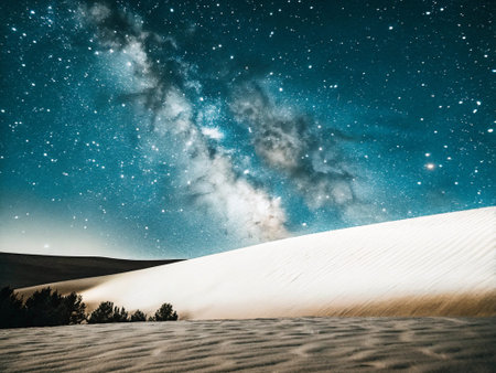 Milky Way over White Sands National Monument, New Mexico, USA.