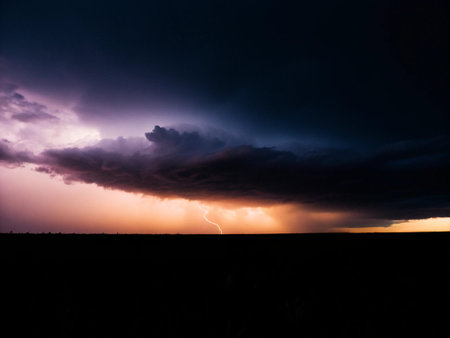 Prairie Storm Clouds ominous weather Saskatchewan Canada summer evening thunderstorm
