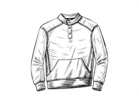 sketch of a sweatshirt on a white background, vector illustration