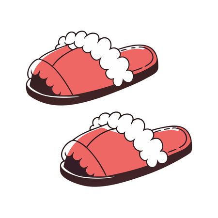 Slipper icon. Vector illustration of a pair of slippers.のイラスト素材