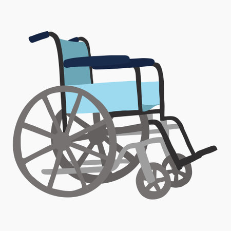 A wheelchair illustration. The concept of inclusion and diversity in society. vector flat designのイラスト素材