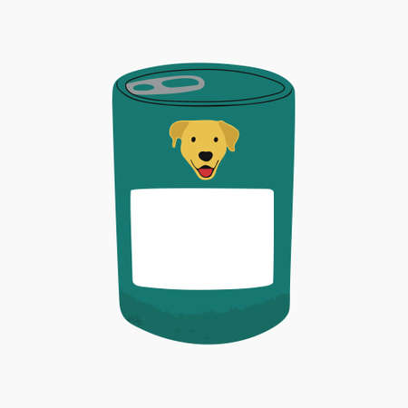 Dogs food, goods and supplies. Pets feeding, furniture, toys. Puppies accessories, stuff. training post. Flat vector illustration isolated on white backgroundのイラスト素材